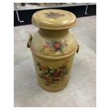 Stencil Decorated Milk Can