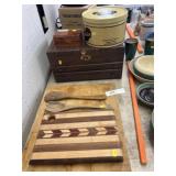 Chest, Wooden Board, Advertising, Etc.