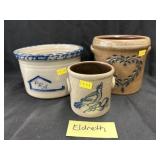 3 Pcs. Eldreth Pottery