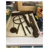 Vintage Measuring Wheel & Hand Tools
