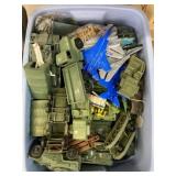 Storage Tote of Plastic Military Toys