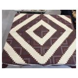 Contemporary Log Cabin Pattern Quilt