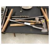 Auger Bits w/ Hatchet & Hammer