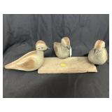 (3) Paper Mache Dove Decoys