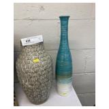 (2) Unsigned Art Pottery Vases