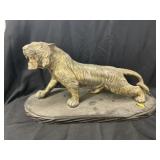 Silver Plated Tiger Sculpture