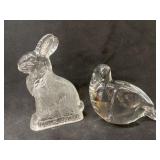Rabbit Candy Container Val St. Lambert Glass