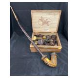 Large Meerschaum Pipe w/ Selection of Other Pipes