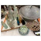 Large Tin Cooker, Vintage Bottles, & Misc