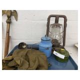Lantern w/ Berry Pail & Gas Mask