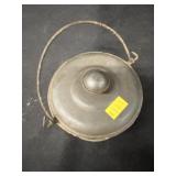 Vintage Gray Agate Cupboard Tin w/ Wire Handle