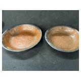 3 Antique Redware Bowls