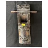Vintage Wooden Tribal Carving of Frog