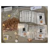 Various Pennies & State Quarters