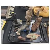 Carved Wood & Pottery Figurines