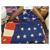 2 U.S. Flags w/ Display