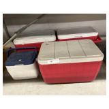 (4) Assorted Coolers