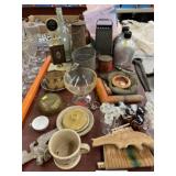 Early Lantern , Flour Sifter, Flasks, etc.