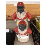 (2) Cast Metal Figural Form Still Banks