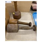 (3) Wooden Mallets