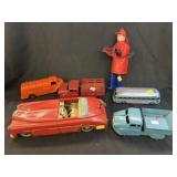 Vintage Toy Vehicles w/ Wind-Up Toys