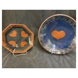 (2) Ned Foltz Redware Plates