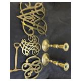 Brass Candlesticks, Trivets & Decor
