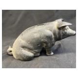 Cast Metal Pig Form Still Bank