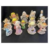 Porcelain Figurines w/ Plush Dolls