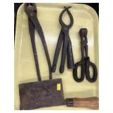 Meat Cleaver w/ Vintage Hand Tools