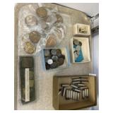 Foreign Coins w/ Tokens & 38 Special Ammo.