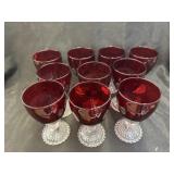 (10) Ruby Water Goblets