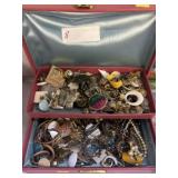 Costume Jewelry w/ Jewelry Box