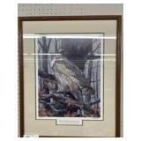 Harold Roe Framed Owl Print
