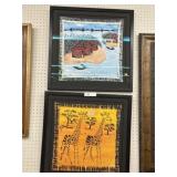 2 Framed African Oil on Canvases