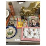 Antique Chinaware, Serving Tray, & Sleigh