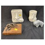 Vanity Canisters w/ Figurines