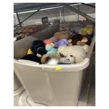 (2) Storage Totes of Plush Toys