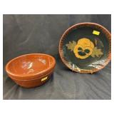 Ned Foltz Redware Plates w/ Bowl
