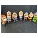 Vintage Rubber Bodied 7-Dwarf Dolls