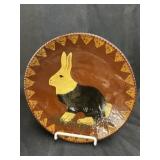 Ned Foltz Redware Plate w/ Bowl