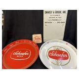 Advertising Brewery Trays w/ Sign & Coasters