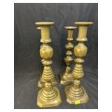 (4) Brass Candlesticks