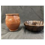 (2) Pcs. Redware Pottery