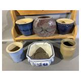 Ceramic Pottery, Stoneware & Birdhouse