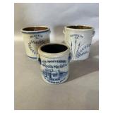 Three Manheim PA Stoneware Crocks