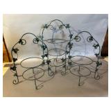(3) Metal Serving Stands