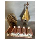Decorative Wooden Birdhouses Group