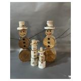 (4) Birchwood Snowmen