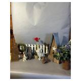 Garden Decor Assortment With Rabbits and Bird